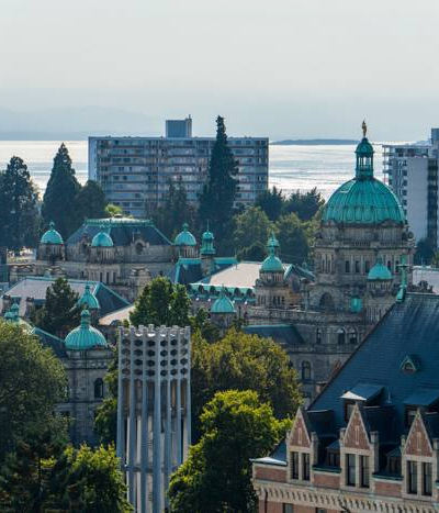 Victoria BC parliament buildings cityscape
